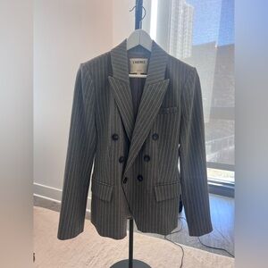 L’AGENCE Kenzie Grey Pinstriped Blazer Size 2